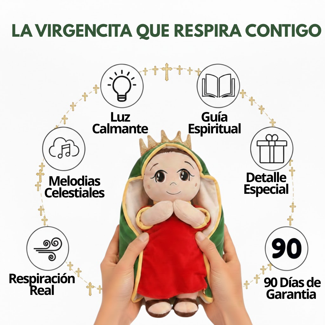 Peluche de la Virgen de Guadalupe que Respira